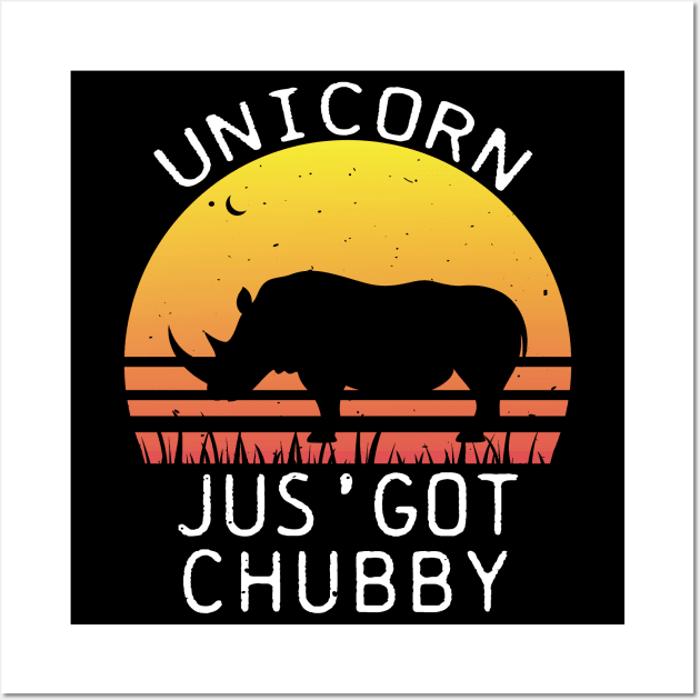 Chubby Unicorn Rhino Gift Wall Art by SPOKN